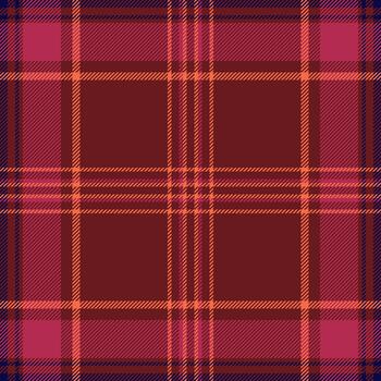 40s pattern fabric textile, mix texture seamless. Style background tartan check plaid in red and dark colors. vector