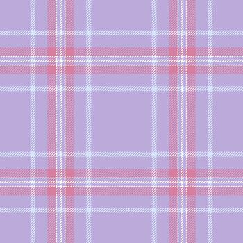 New check seamless plaid, stripe texture textile . Sketch background tartan pattern fabric in light and pink colors. vector