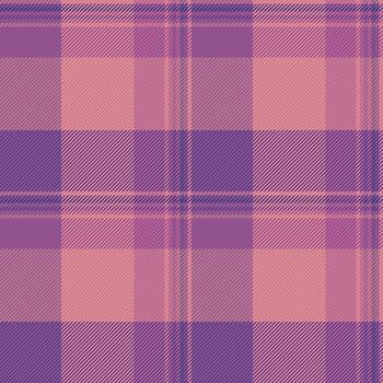 Rectangle tartan pattern, scottish seamless check fabric. 60s textile background texture plaid in red and violet colors. vector