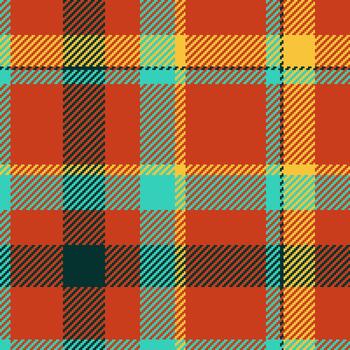 Vibrant tartan pattern with a cozy, textured feel. Ideal for backgrounds, textiles, and designs needing warmth and a touch of classic style. Versatile graphic. vector