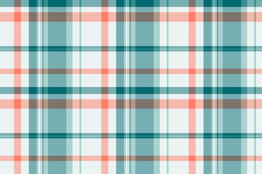 Tracery plaid texture, image check textile pattern. Weave background seamless tartan fabric in cyan and light colors. vector