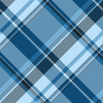 Nice texture tartan check, motif seamless fabric pattern. Amazing plaid background textile in cyan and light colors. vector