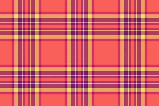 Setting tartan pattern texture, kitchen fabric seamless check. Messy background plaid textile in red and magenta colors. vector
