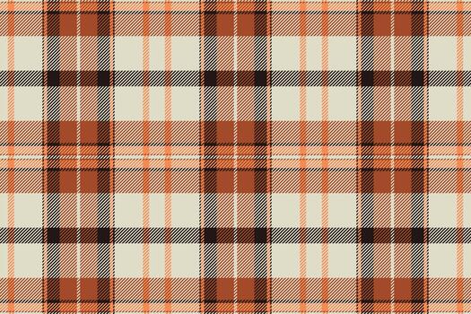 Stripe pattern check, customized plaid fabric seamless. Form texture textile tartan background in orange and light colors. vector