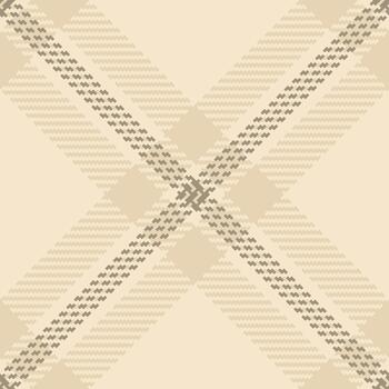 Elegant seamless tartan pattern, beige and soft brown hues. Perfect for backgrounds, textiles, or adding a touch of classic style to design projects. vector