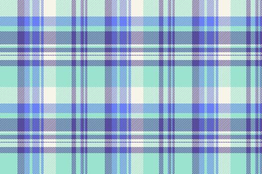 Patterned seamless background , professional texture tartan check. Creation pattern textile fabric plaid in teal and indigo colors. vector