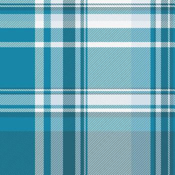 Trendy plaid pattern in teal and white tones. Perfect for backgrounds, textiles, or digital design projects. Seamless, versatile, and visually appealing. vector