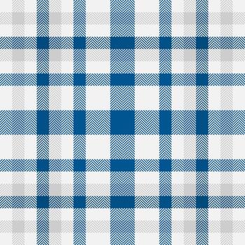 Detailed blue and gray herringbone plaid pattern, seamlessly repeating. Ideal for backgrounds, textiles, or seasonal designs. Versatile for print or web projects. vector