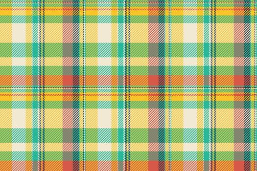 Vibrant plaid pattern in warm tones creates a cozy, retro feel. Ideal for backgrounds, textiles, and designs requiring a classic, textured touch. Versatile for print digital. vector