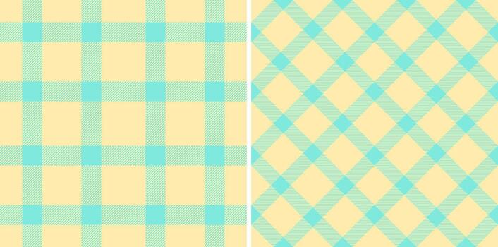 Two elegant plaid patterns in soft pastel hues offer versatile design options. Perfect for backgrounds, textiles, or adding a touch of classic style to your project. vector