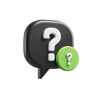 3d pregunta marca icono dentro un oscuro habla burbuja para asistencia y información aislado en transparente antecedentes png