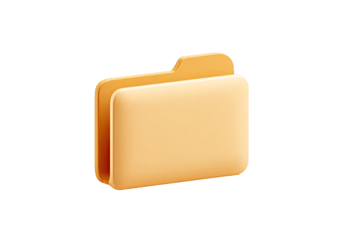 d'oro 3d cartella icona che rappresentano digitale dati Conservazione e organizzazione isolato su trasparente sfondo png