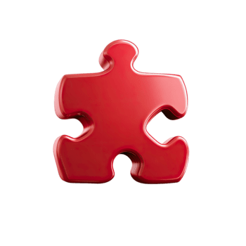 Célibataire brillant rouge scie sauteuse puzzle pièce représentant résolution de problème et lien isolé sur transparent Contexte png