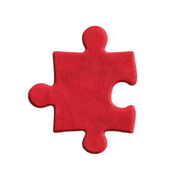 Célibataire rouge scie sauteuse puzzle pièce symbolisant problème résolution et stratégique lien isolé sur transparent Contexte png