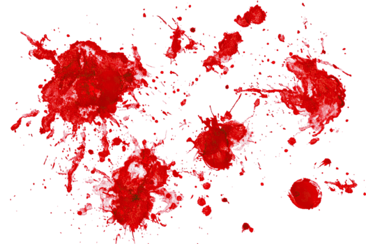 beschwingt rot Flüssigkeit Spritzer Erstellen ein dynamisch und unordentlich Muster isoliert auf transparent Hintergrund png