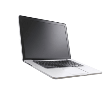 argento il computer portatile computer con buio schermo e tastiera per tecnologia concetti isolato su trasparente sfondo png