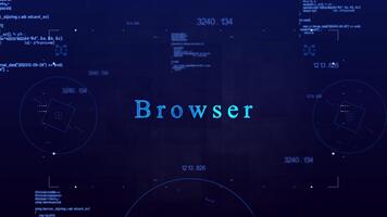 navegador texto em tecnologia fundo video