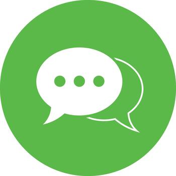 blanco habla burbuja íconos con puntos en verde circulo antecedentes charla icono mensaje icono vector