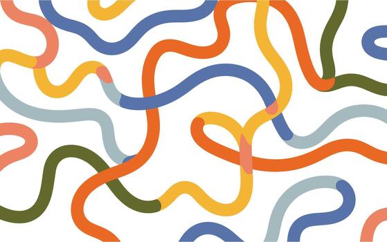 resumen ondulado líneas modelo en calentar y frio colores vector