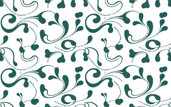 Elegant teal swirls and dots on a subtle grey background vector