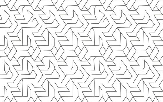 Abstract geometric pattern with interlocking lines and shapes vector