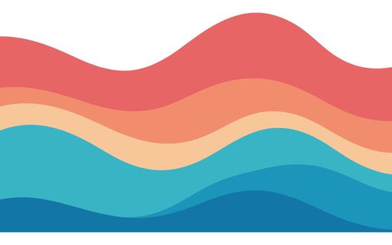 resumen ondulado capas de calentar y frio colores vector