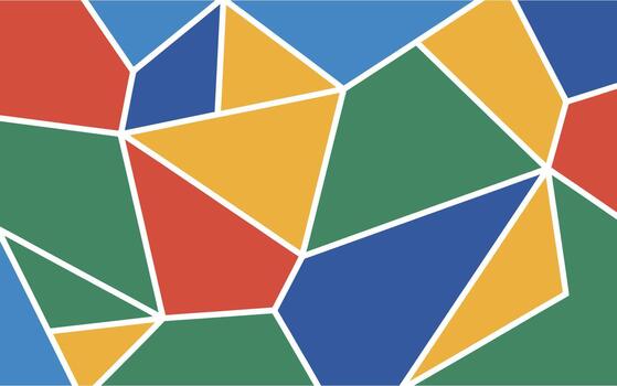 geométrico mosaico modelo con primario y secundario colores vector