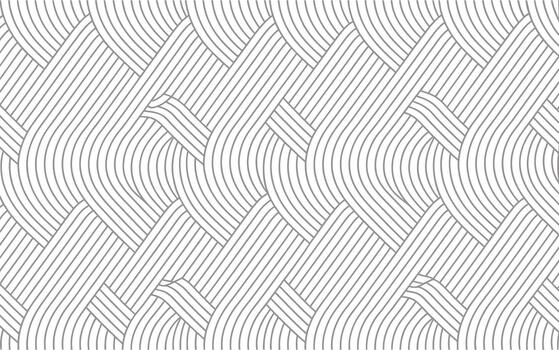 Interlocking curved lines abstract geometric pattern vector