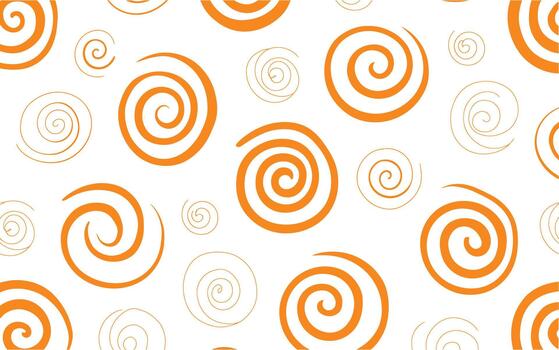 Orange swirls pattern on white background vector