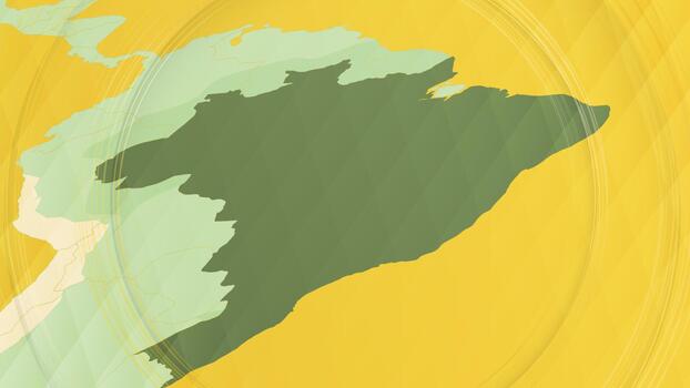 resumen mapa de Brasil y rodeando regiones con circular patrones. vector