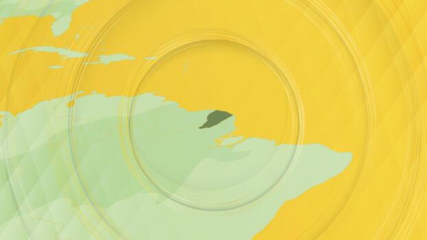 resumen mapa de francés Guayana y rodeando regiones con circular patrones. vector