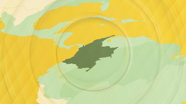 resumen mapa de Colombia y rodeando regiones con circular patrones. vector