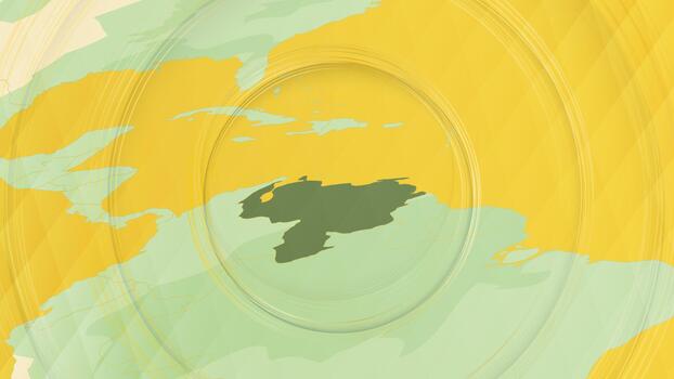 resumen mapa de Venezuela y rodeando regiones con circular patrones. vector