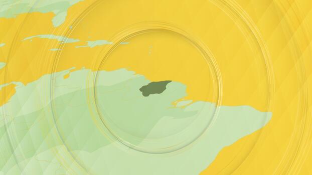 resumen mapa de Surinam y rodeando regiones con circular patrones. vector