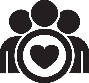 unido con amor un símbolo de comunidad, apoyo, y compartido valores en formato vector