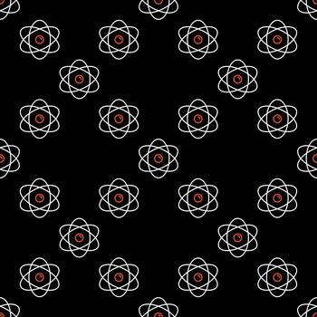 Atom Education linear simple seamless pattern vector