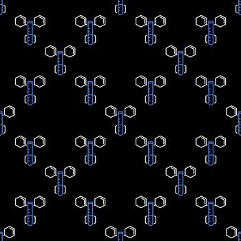 prueba tubo y hexagonal molecular fórmula Ciencias sin costura modelo en Delgado línea estilo vector