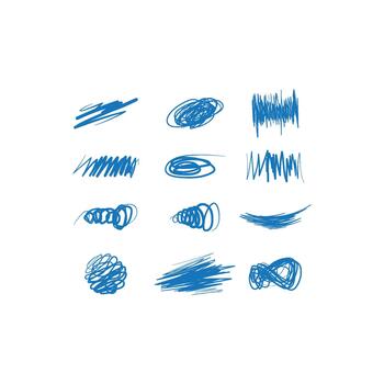 Scrible icon set vector