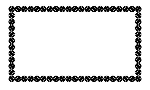 Rectangle Shape Created by Tennis or Padel Ball Silhouette Composition, can use for Decoration, Ornate, Frame Work, Background, Logo Gram, Or Graphic Design Element. Color Editable vector