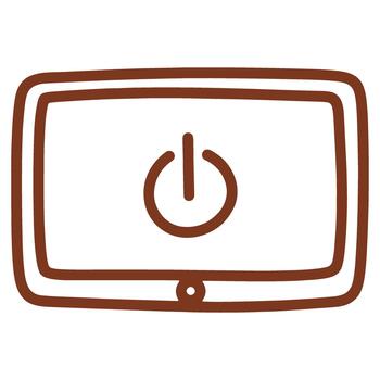 digital tableta con poder botón icono ilustración Perfecto para tecnología conceptos y usuario interfaz diseño proyectos y software maquetas vector