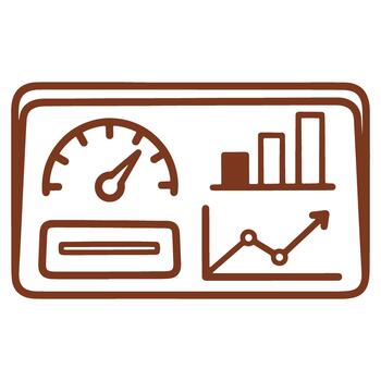 Conceptual Business Dashboard Illustration Displaying Key Performance Indicators and Data Visualization with Graph and Charts vector