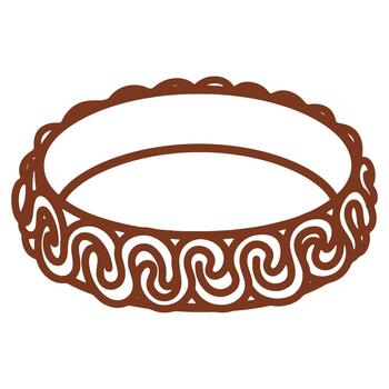 marrón decorativo Clásico marco diseño presentando intrincado volutas y un guisado al gratén borde en un blanco antecedentes vector