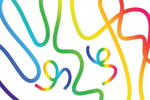 3d ondulado forma modelo orgánico línea arco iris vistoso cinta colección gráfico diseño elementos en aislado transparente antecedentes vector