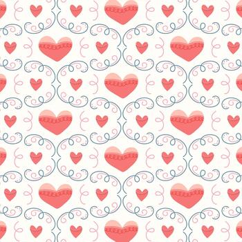 colorful heart pattern design vector