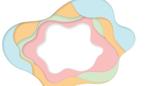 Pastel freeform frames overlapping in layers vector