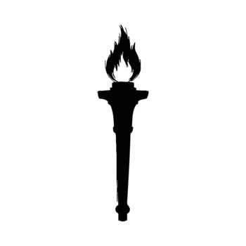 Silhouette Of A Torch With Flame 09ac7b3646ef07f81084a22d3d4708fcdr vector