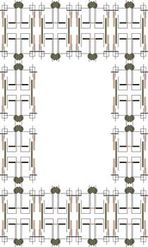 Elegant Gradient Abstract Border Frame with Smooth Fluid Elements for Graphic Projects vector