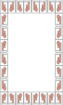 Colorful Abstract Pattern Border Frame with Dynamic Composition for Creative Backgrounds vector