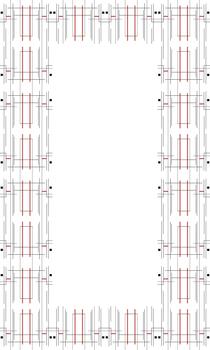 Abstract Wave Border Frame with Flowing Curves for Contemporary Backgrounds vector