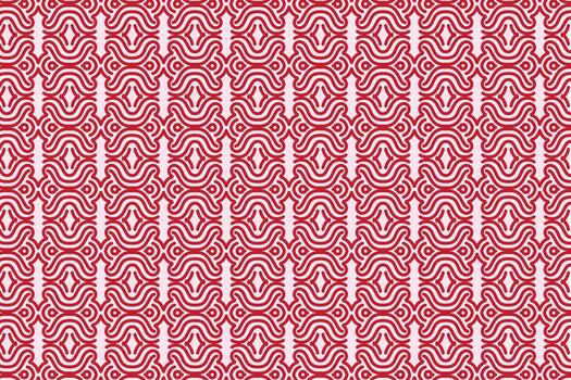 Background Geometric Seamless Pattern Ornamental Red Line Abstract Line Art vector
